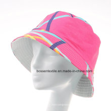 Promocionais Custom Made Rosa Impresso Algodão Cute Sunhat Cap Hat Cap Hat